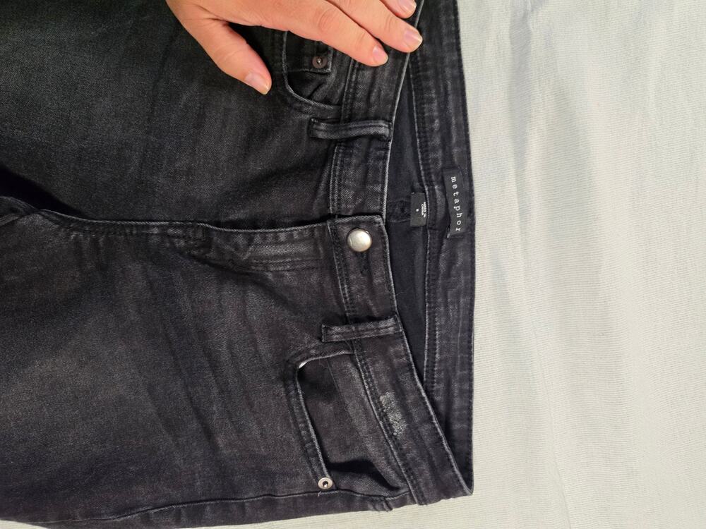 Metaphor Black Skinny Jeans Mid Rise Faded Sz 8